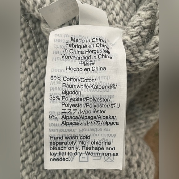 Madewell Dreamer Embroidered Alpaca Cotton Blend Keaton Pullover Sweater Size M - Picture 9 of 13